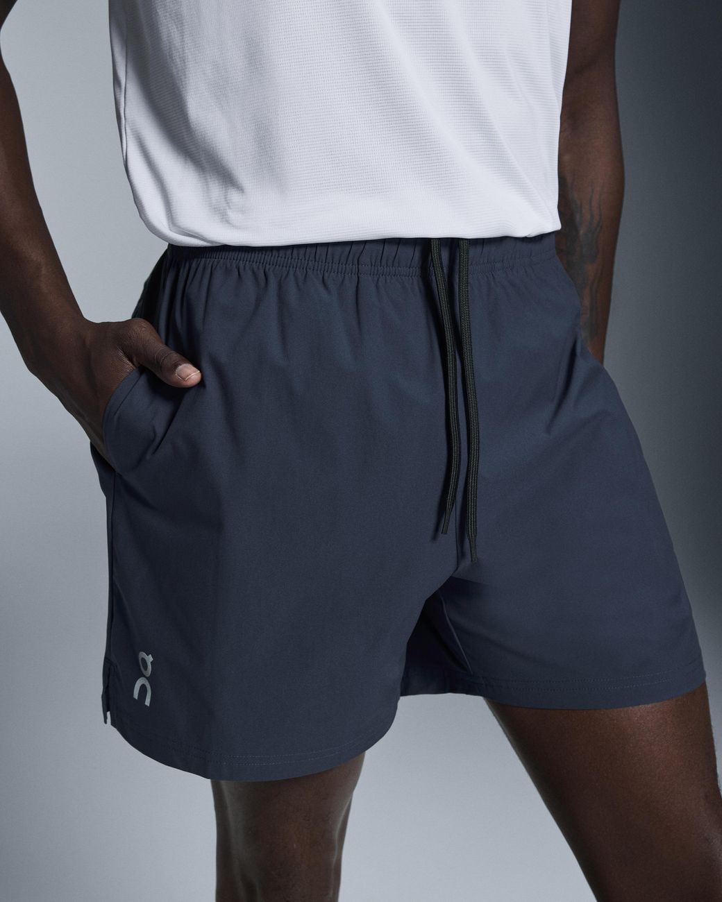 On Shoes Gray 7" Core Shorts for men