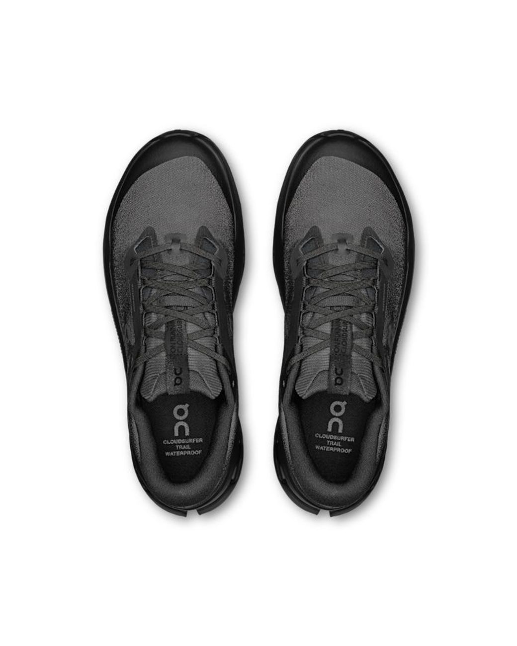 On Shoes Black Cloudsurfer Trail 2 Waterproof for men
