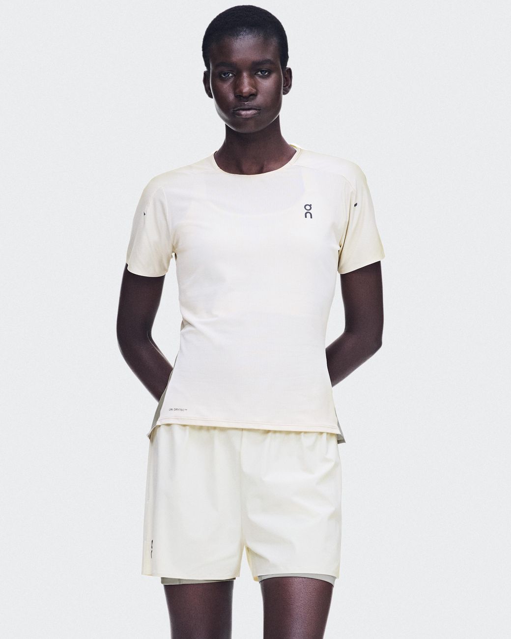 On Shoes White 3" Performance 2/1 Shorts