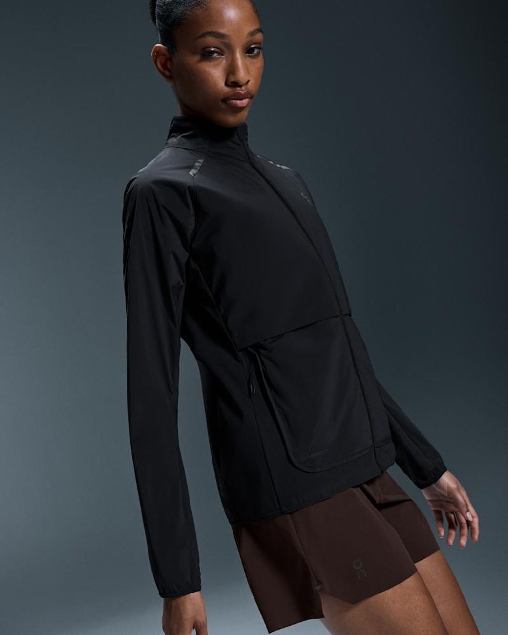 On Shoes Black Weather Jacket Insulated