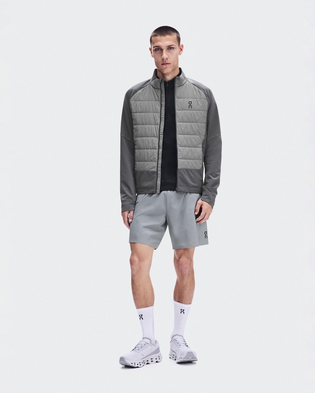 On Shoes Gray Weather Hybrid Jacket for men