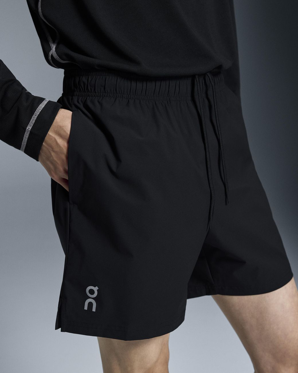 On Shoes Black 5" Core Shorts for men