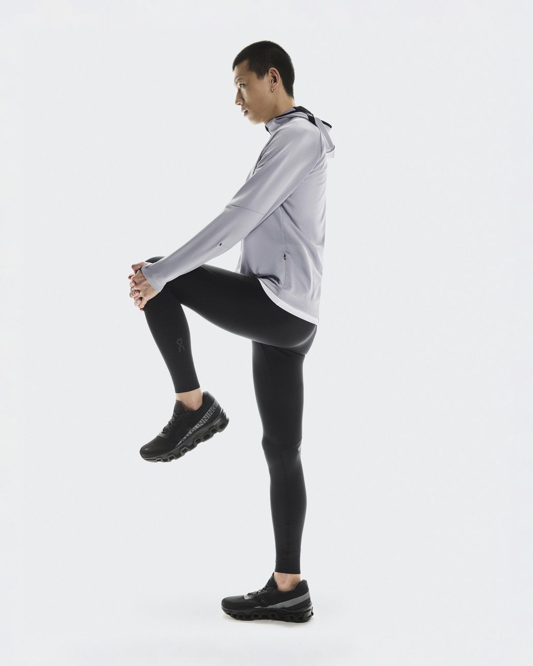 On Shoes Gray Performance Tights for men