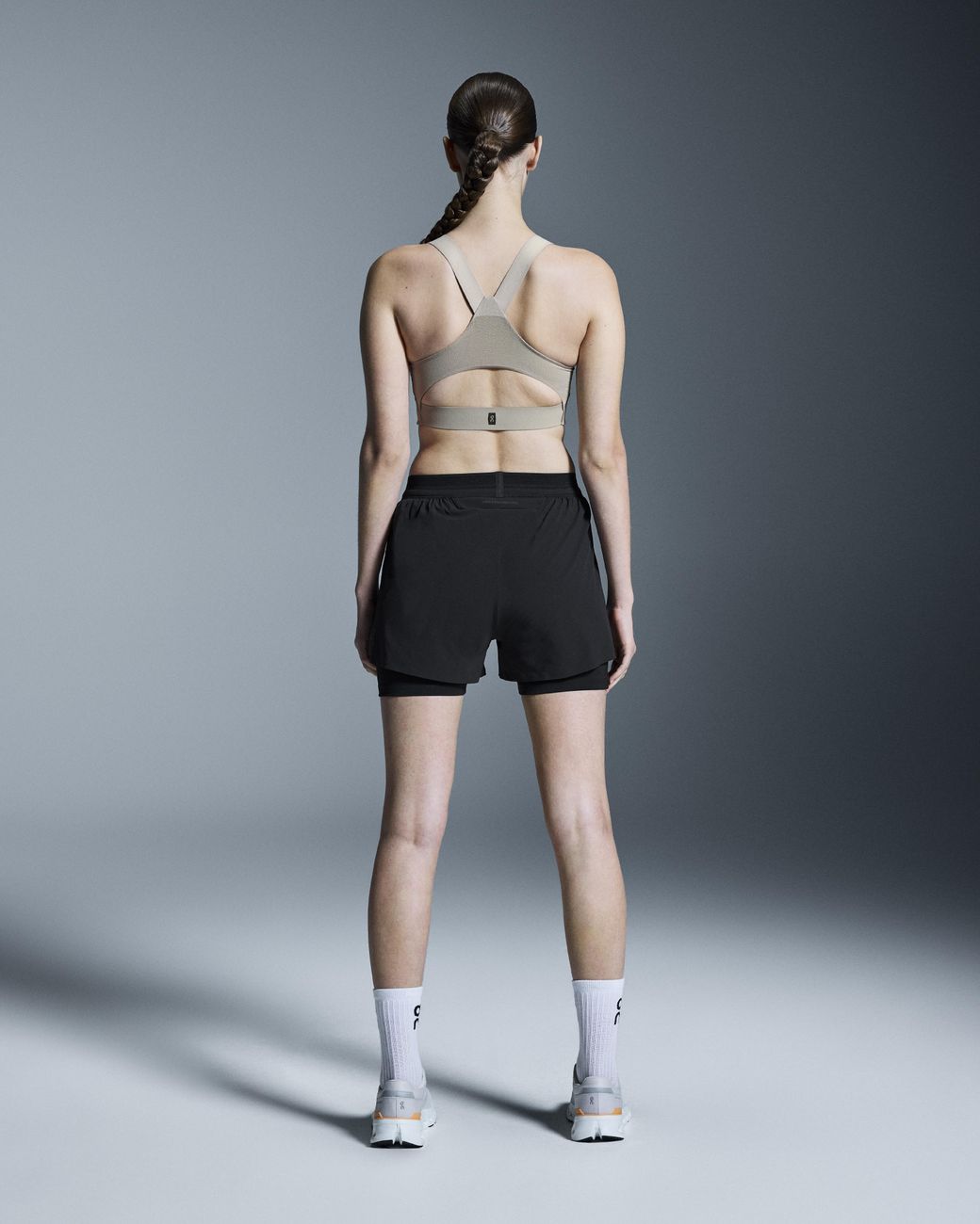 On Shoes Gray 3" Performance 2/1 Shorts
