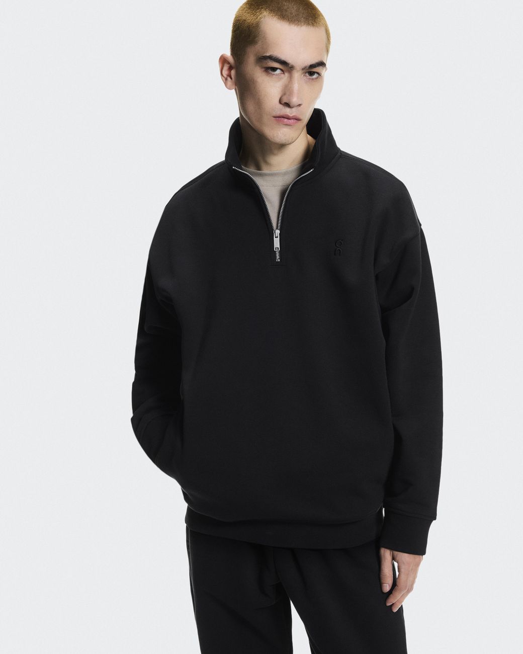 On Shoes Black Club Collective 1/4 Zip for men