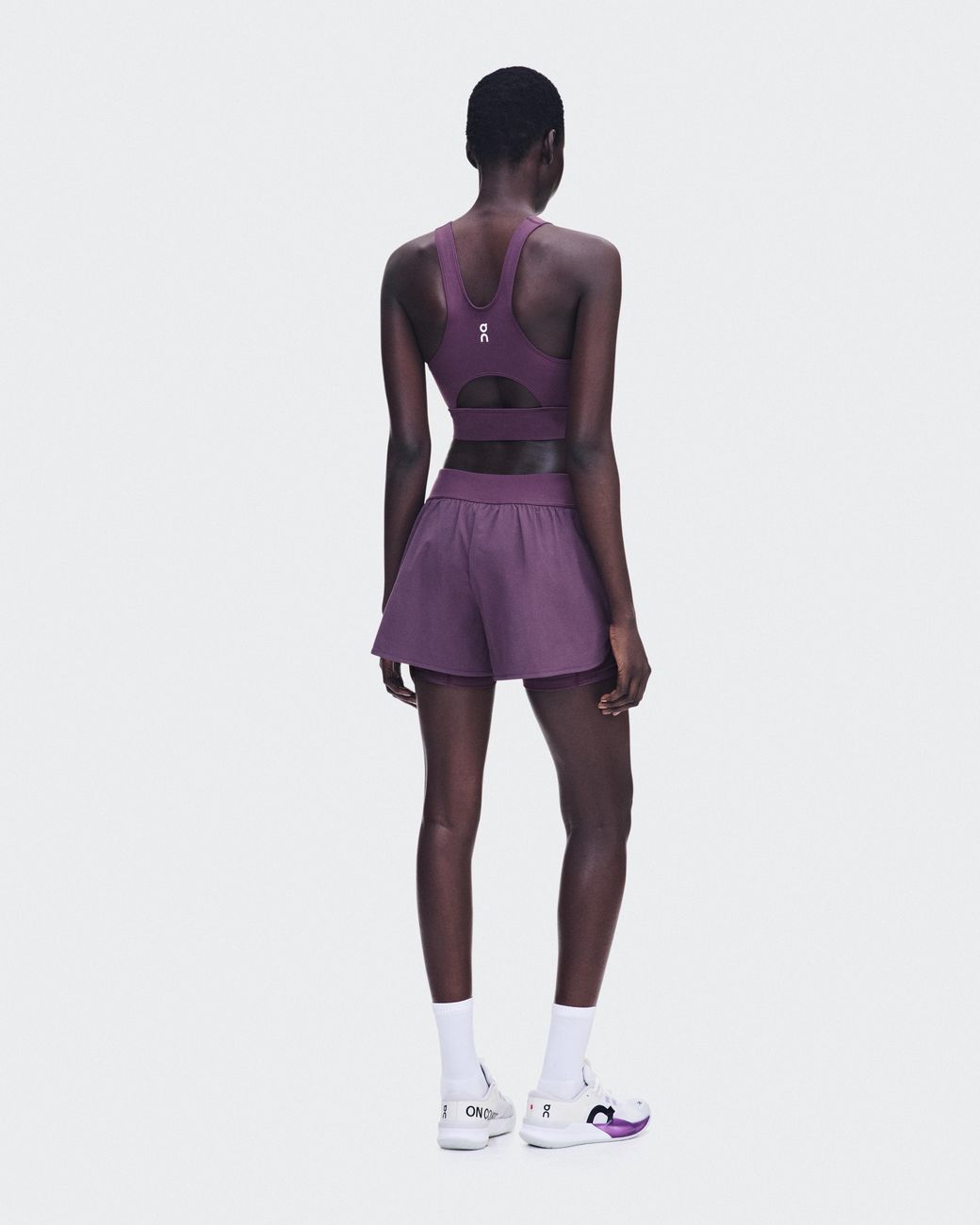 On Shoes Purple 3" Court Shorts 2-In-1