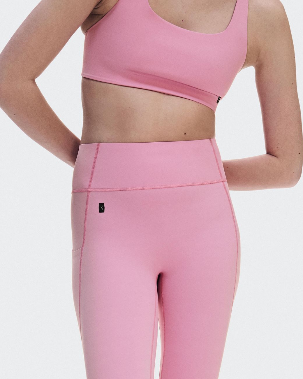 On Shoes Pink Studio Leggings 7/8