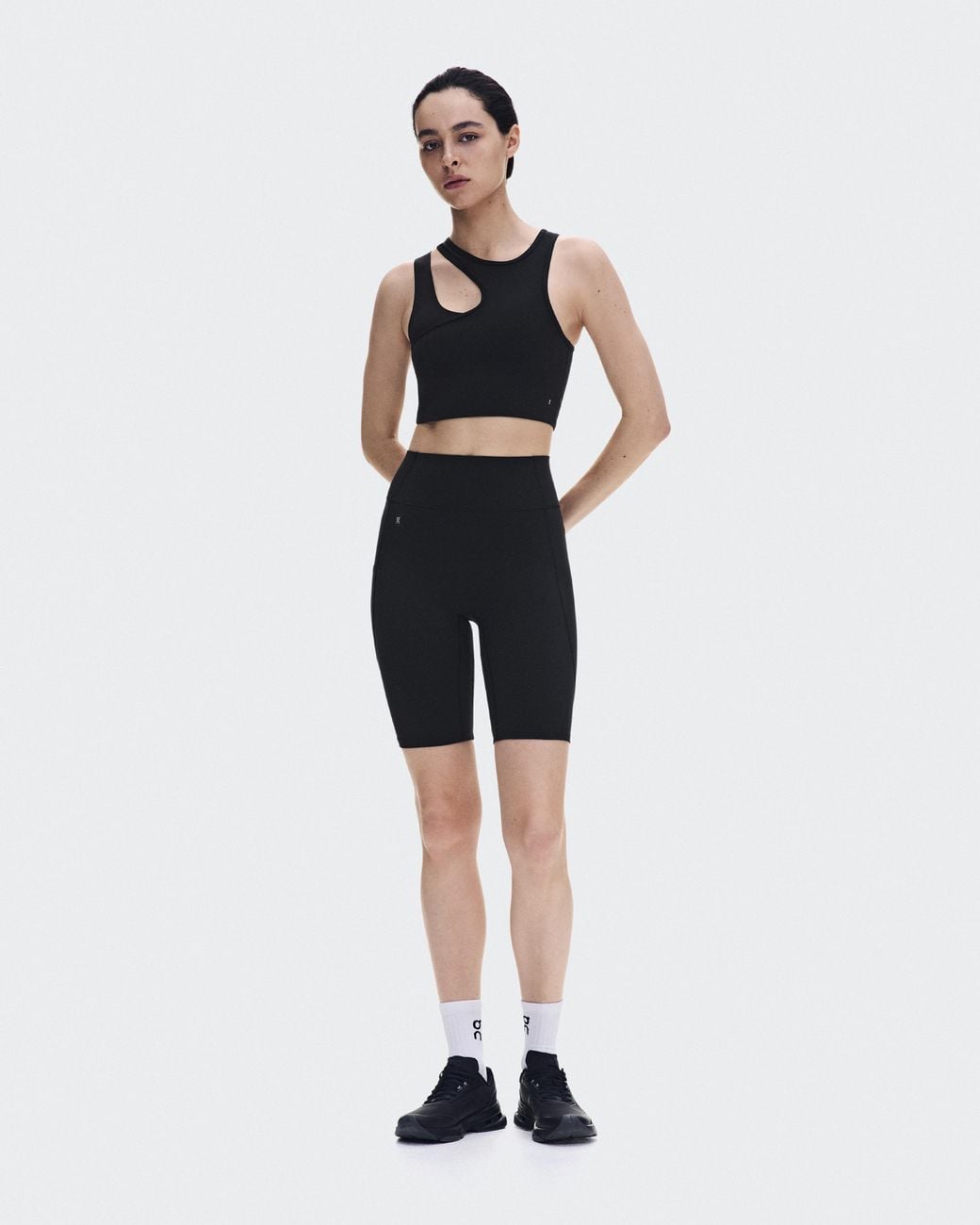 On Shoes White Studio Asymmetric Crop