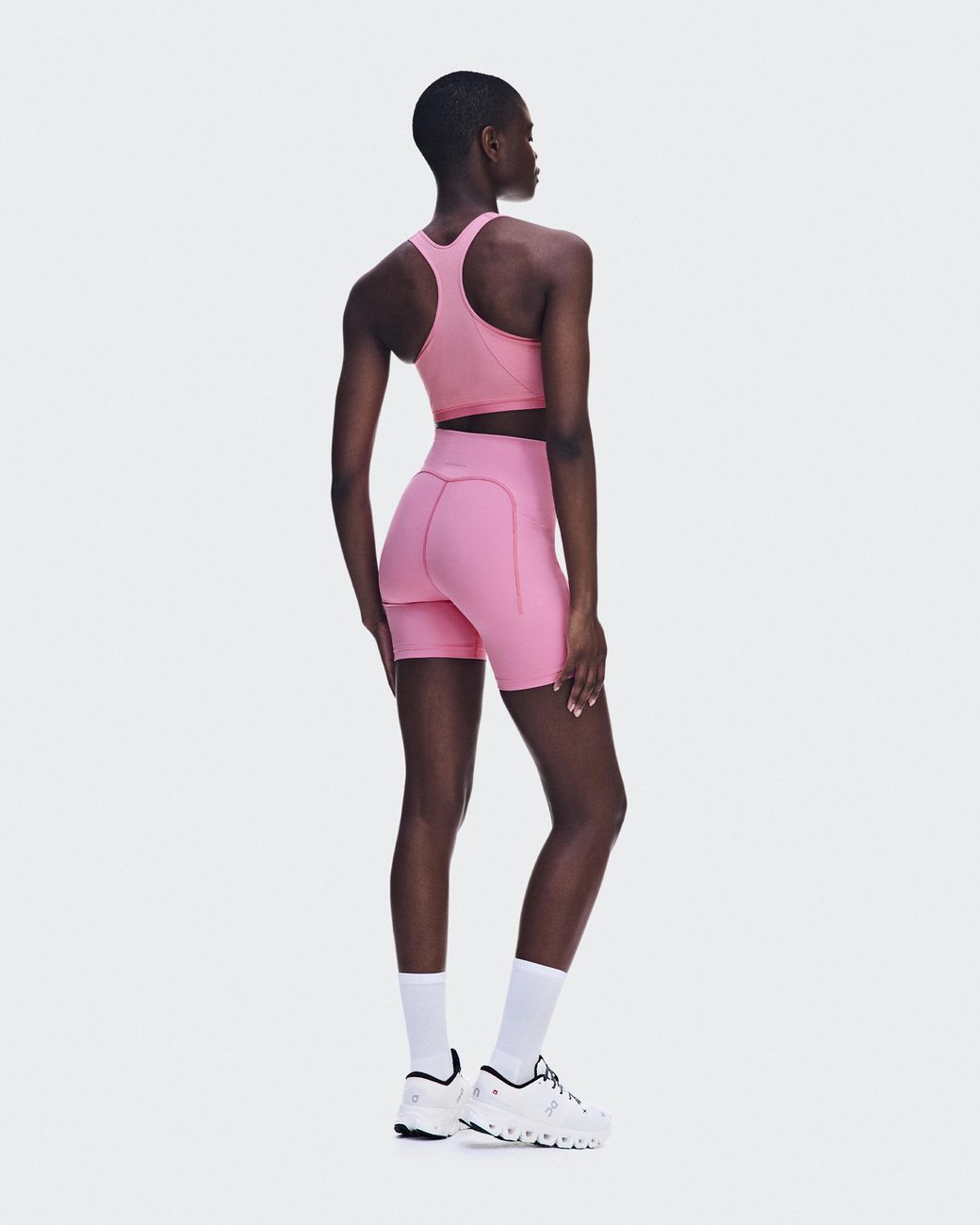 On Shoes Pink Train Tights Short 6"
