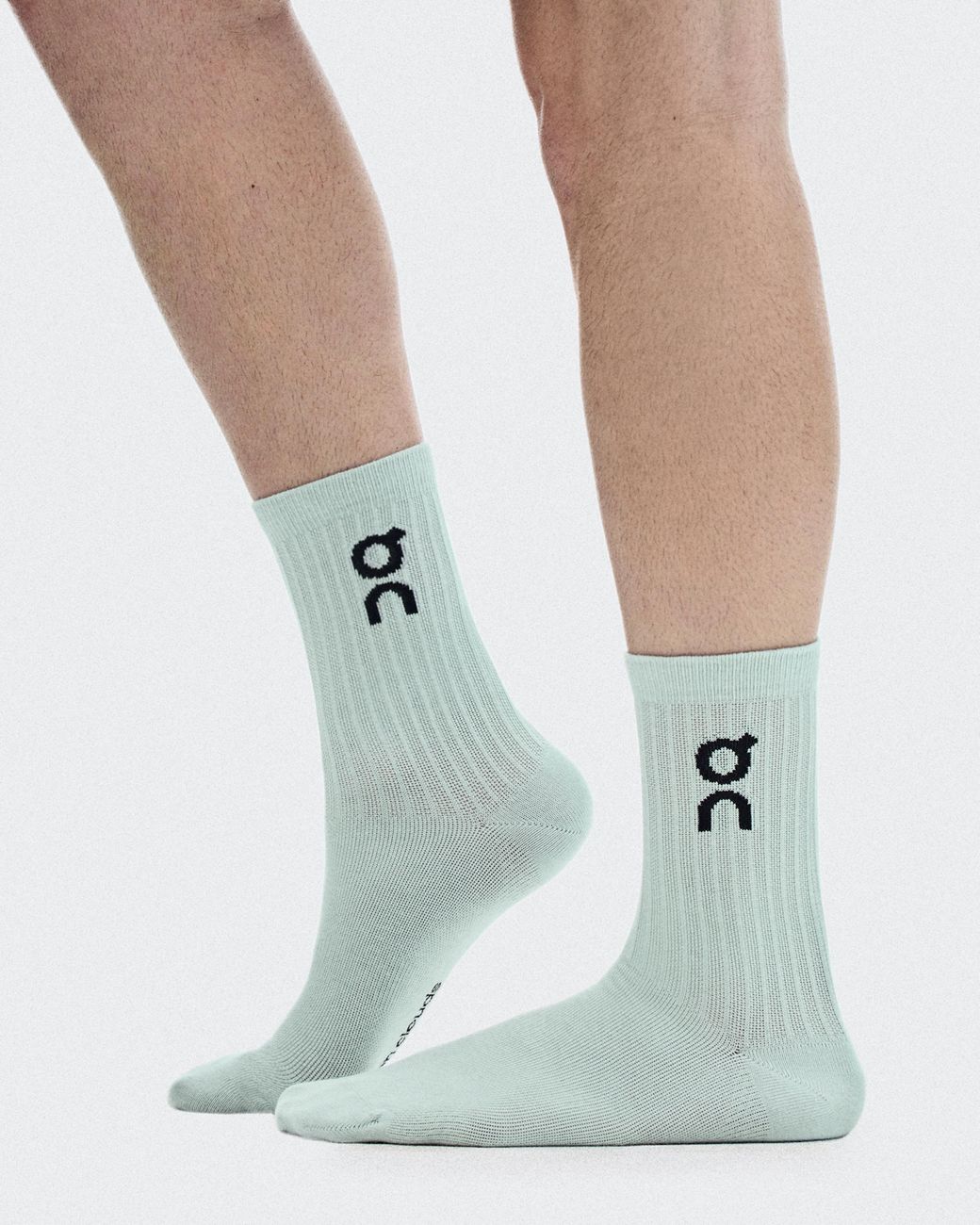 On Shoes Green Logo Sock High 3P