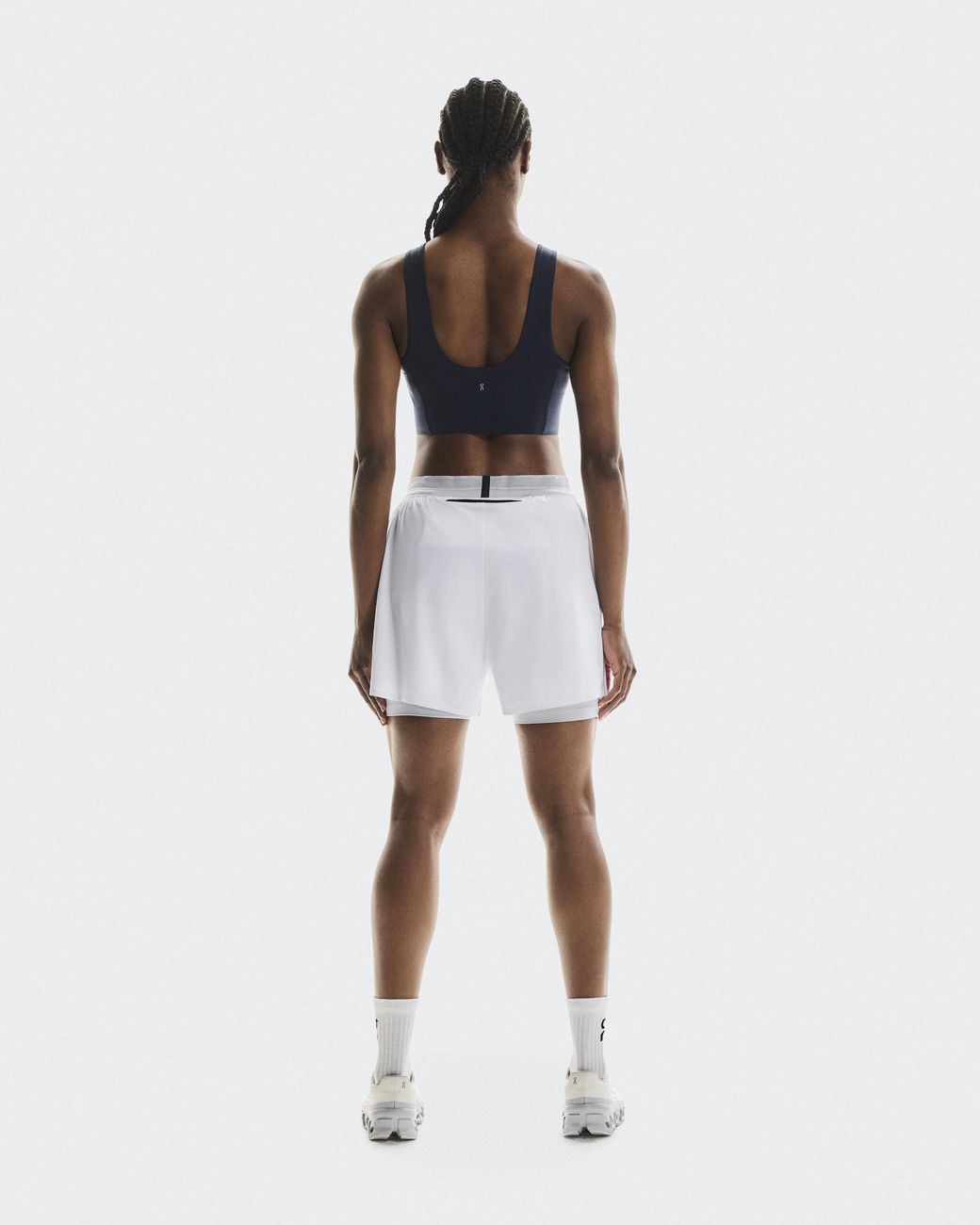 On Shoes White 3" Performance 2/1 Shorts