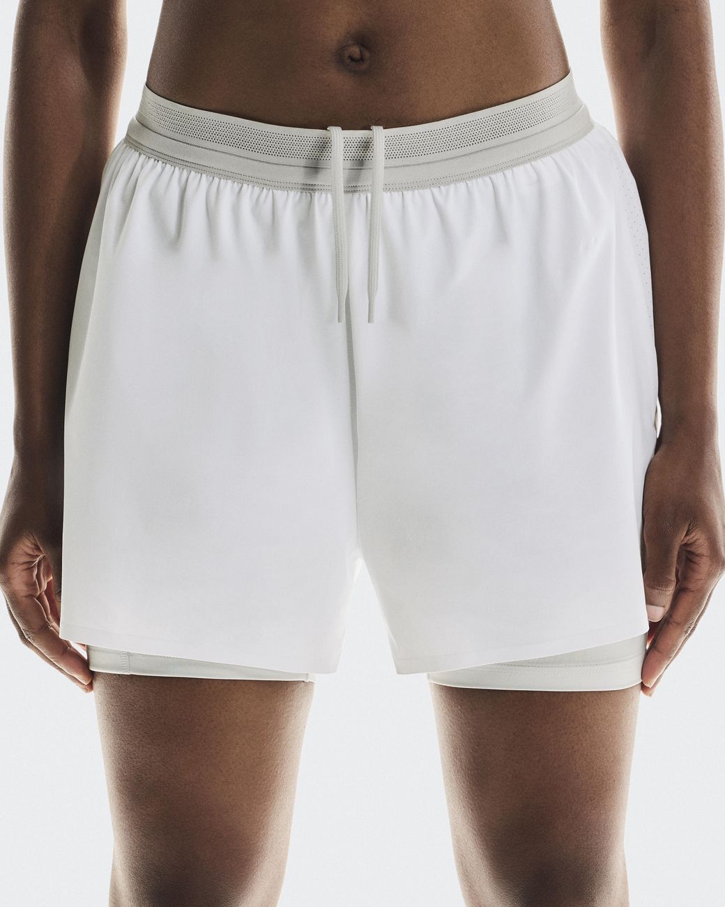 On Shoes White 3" Performance 2/1 Shorts