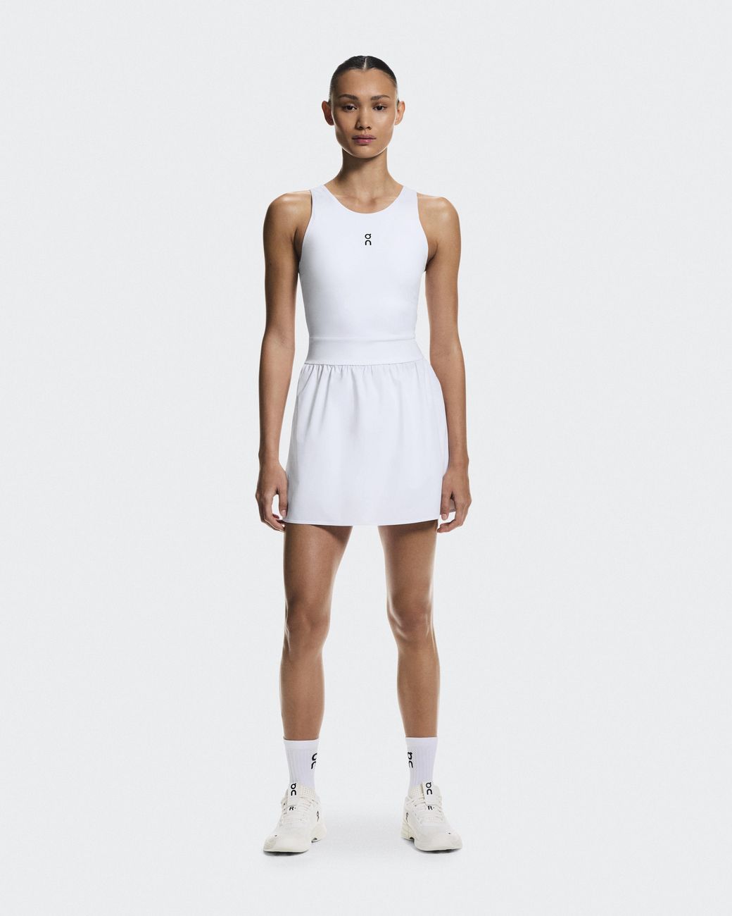 On Shoes White Court Dress Split