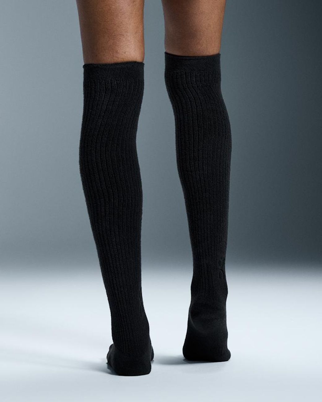 On Shoes Black Terry Sock Knee High