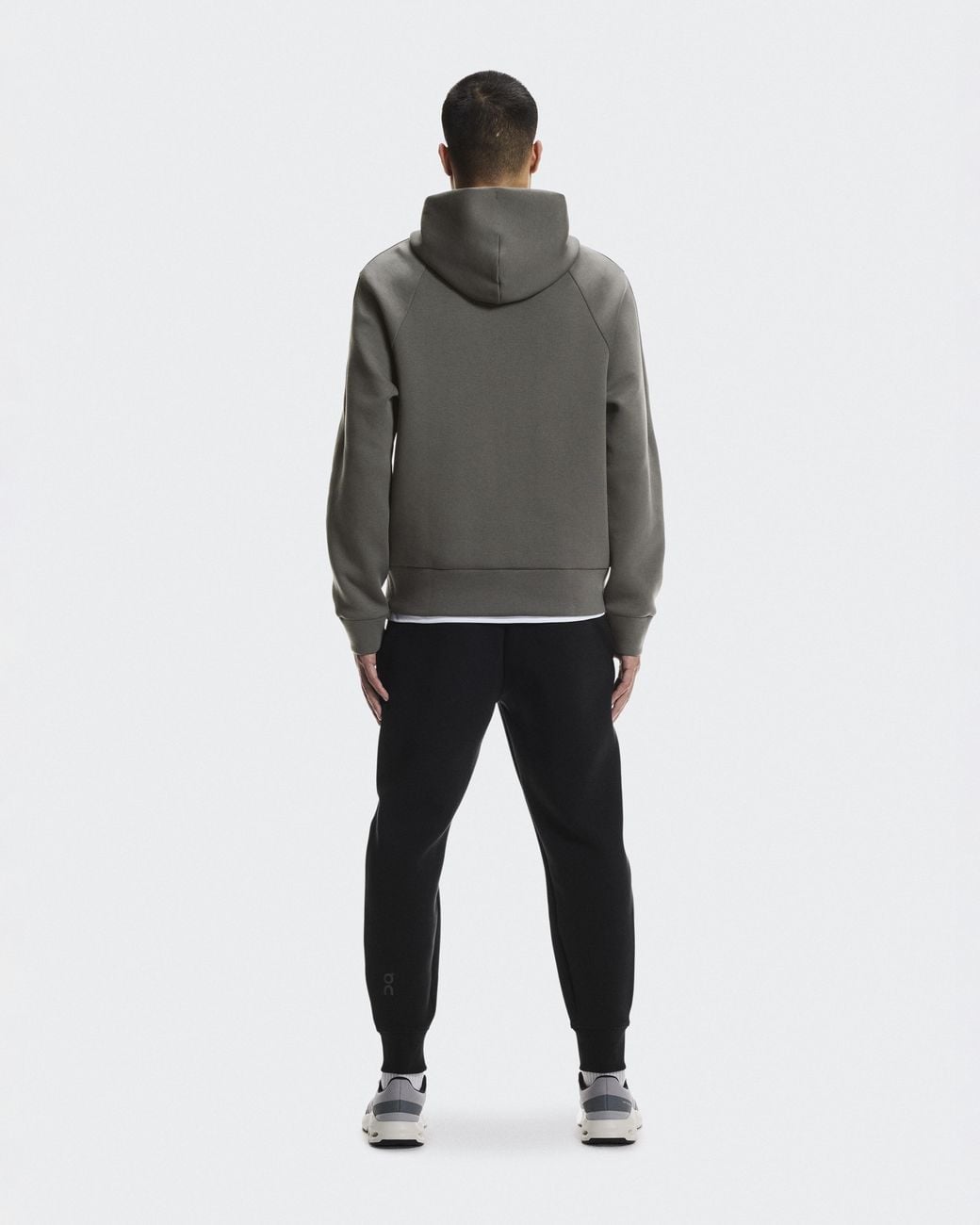 On Shoes Gray Focus Tech Hoodie for men