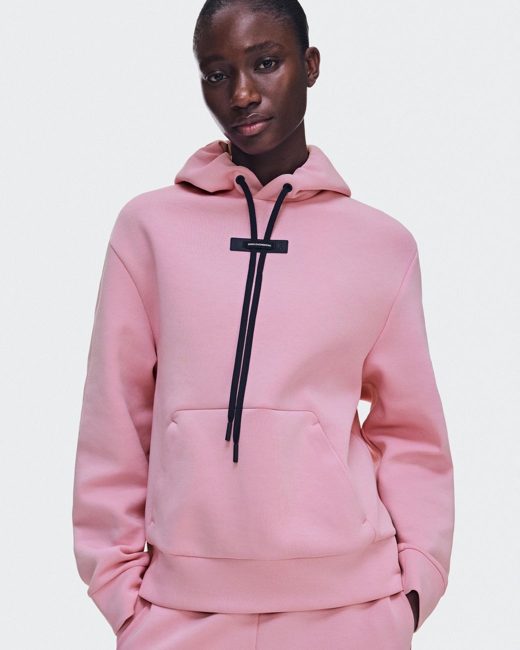 On Shoes Pink Focus Tech Hoodie