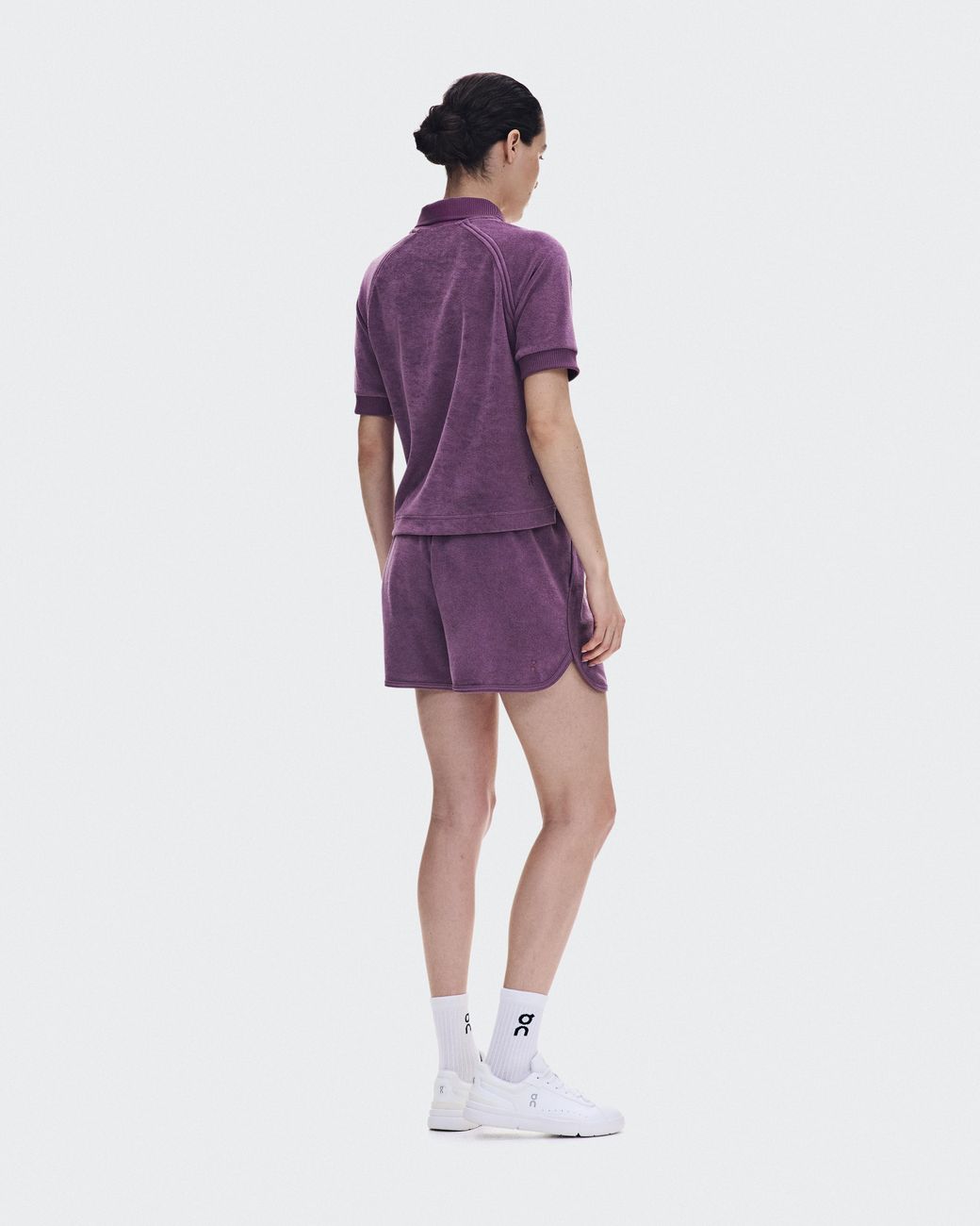On Shoes Purple Courtside Polo Terry