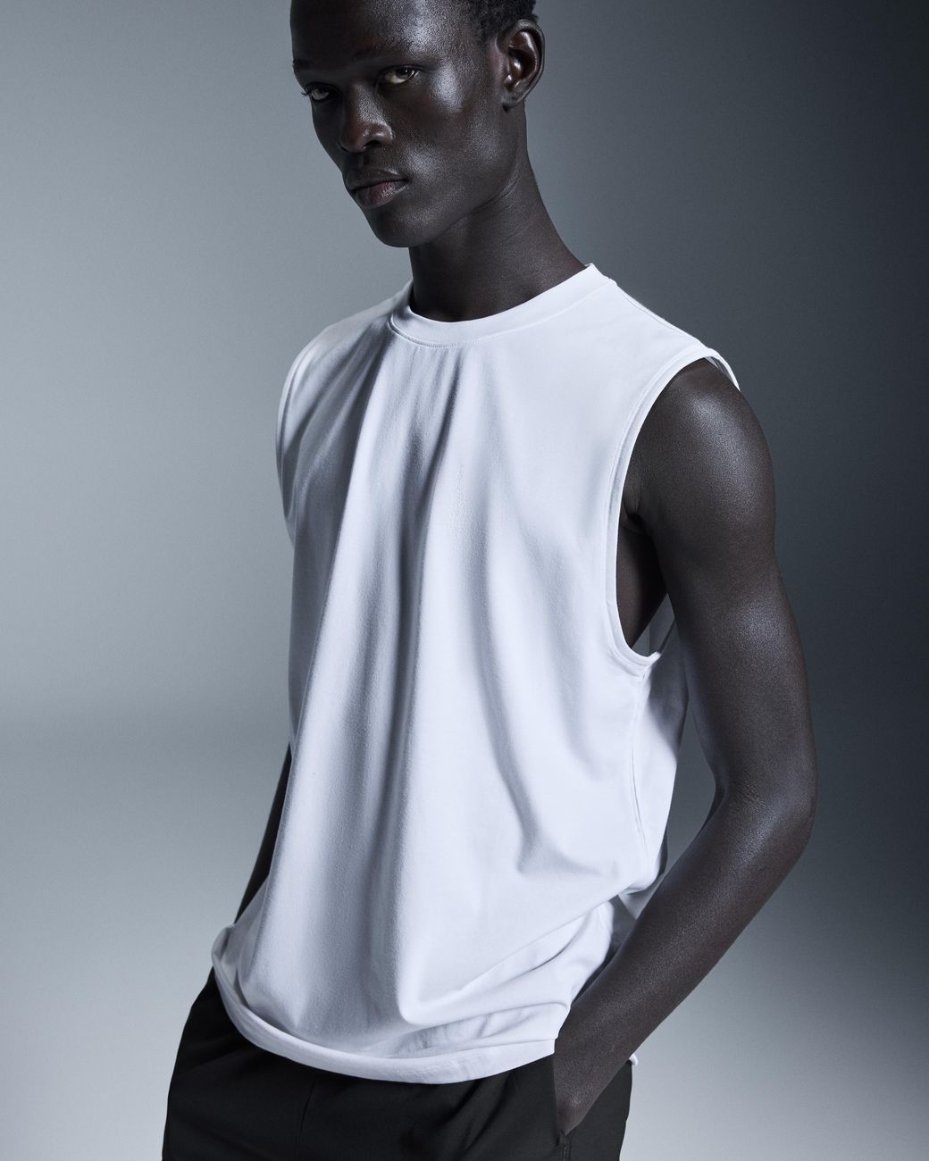 On Shoes Gray Focus Tank Top for men