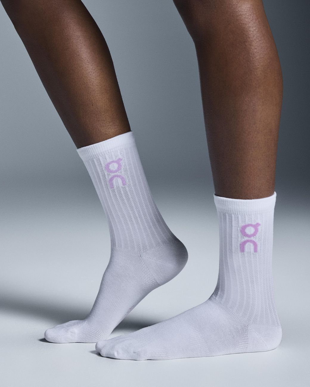 On Shoes Purple Logo Sock High 3P