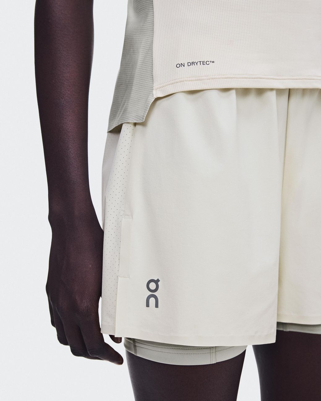 On Shoes White 3" Performance 2/1 Shorts