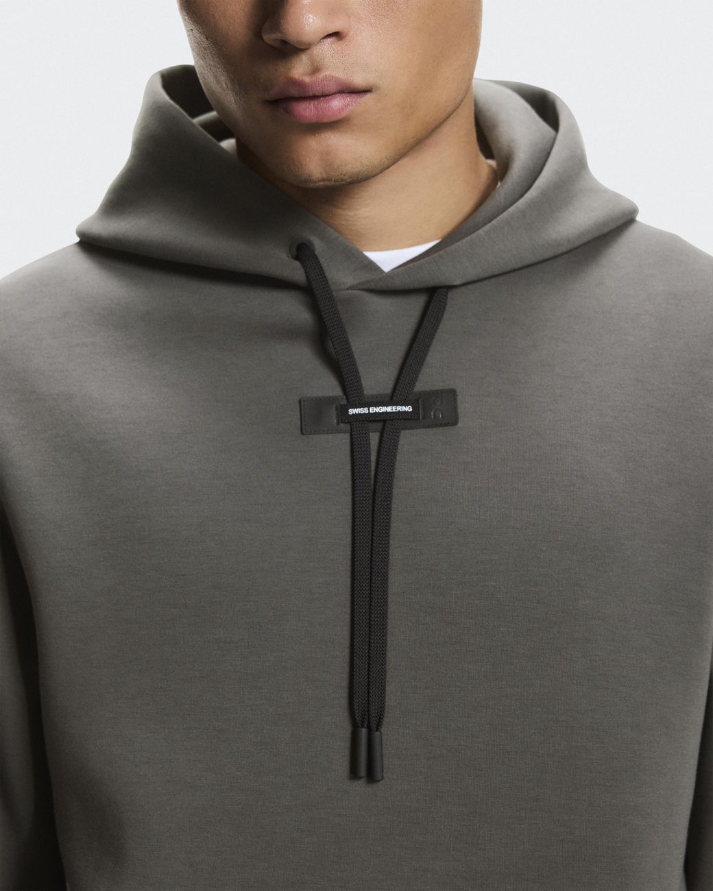 On Shoes Gray Focus Tech Hoodie for men
