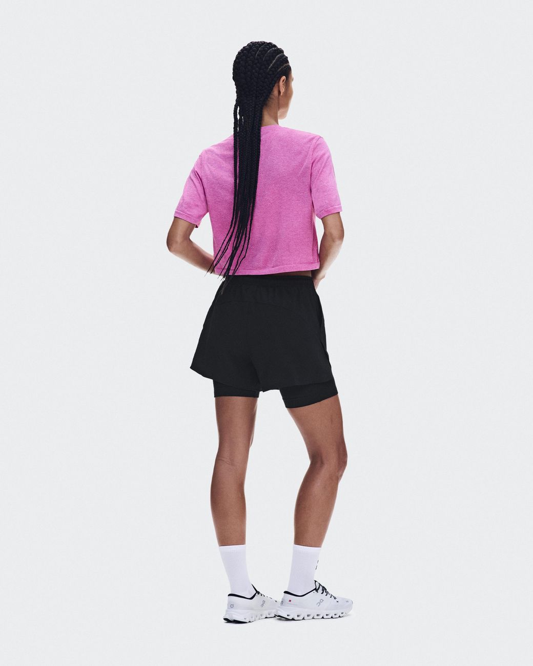 On Shoes Pink Train Flex-T Crop