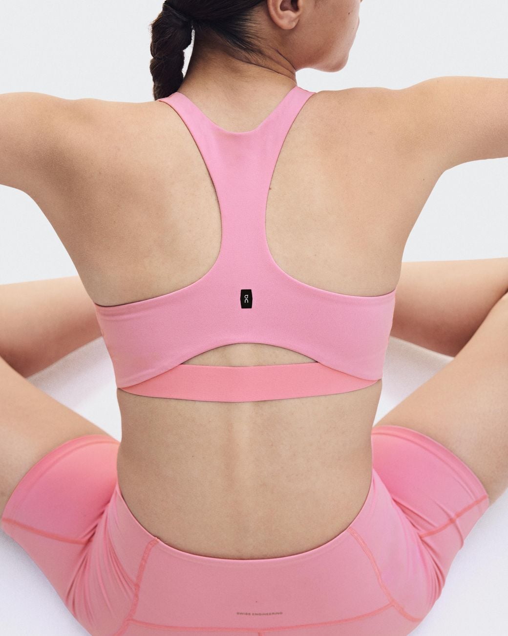 On Shoes Pink Studio Racerback Bra