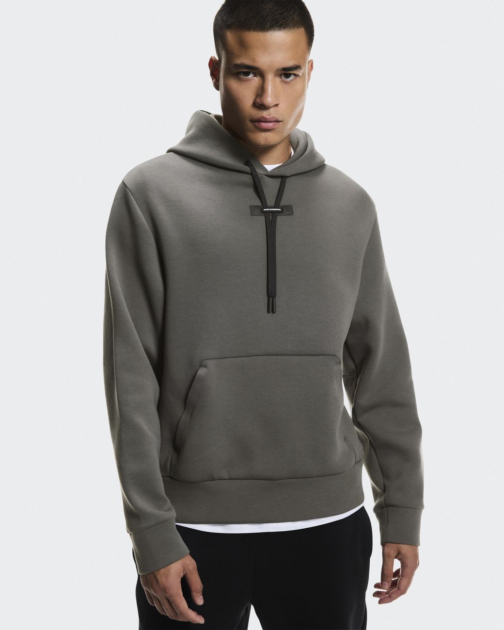 On Shoes Gray Focus Tech Hoodie for men