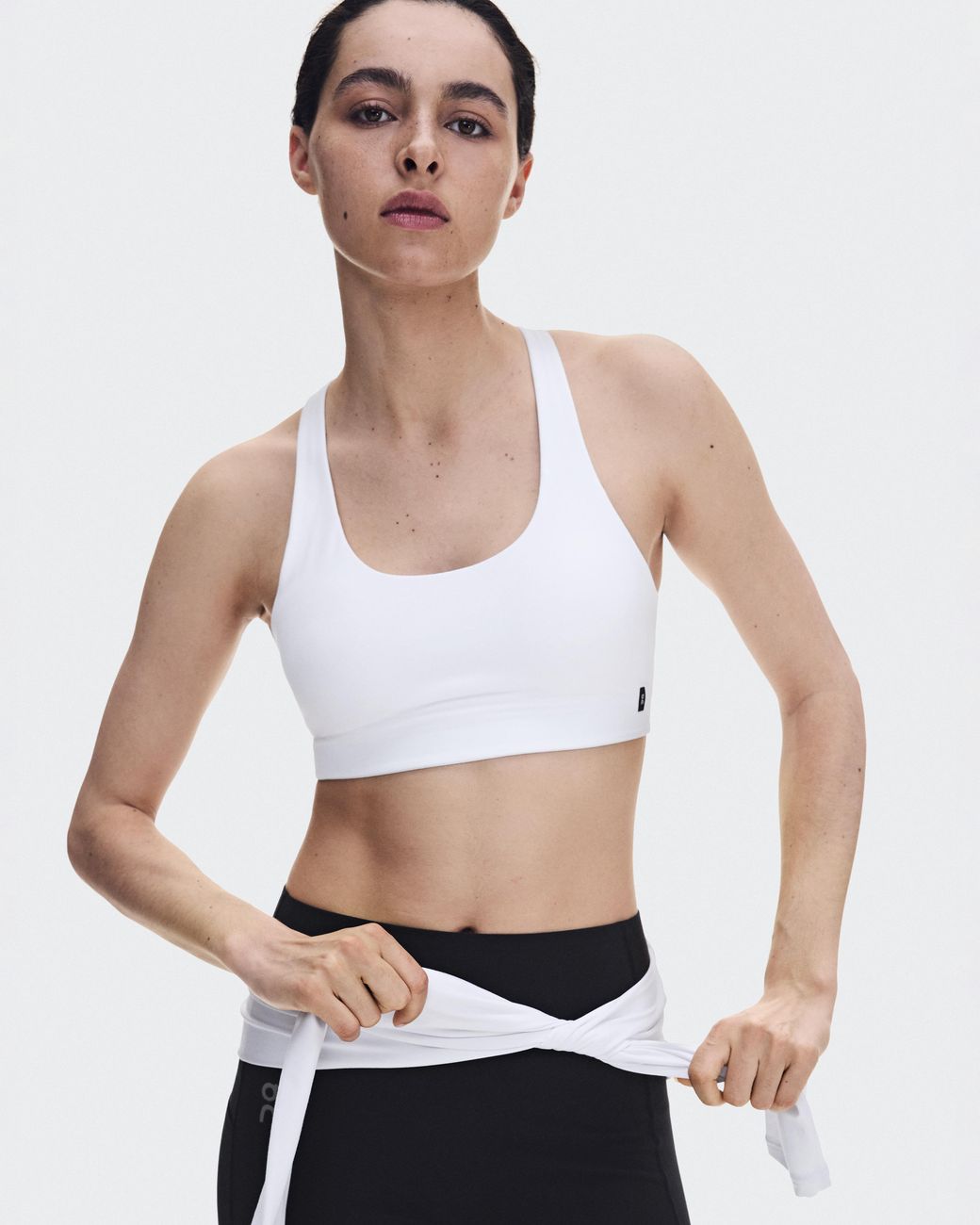 On Shoes White Studio Racerback Bra