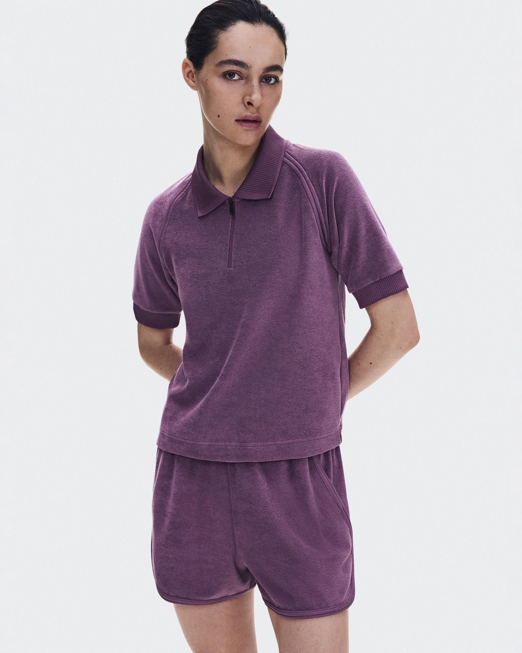 On Shoes Purple Courtside Polo Terry