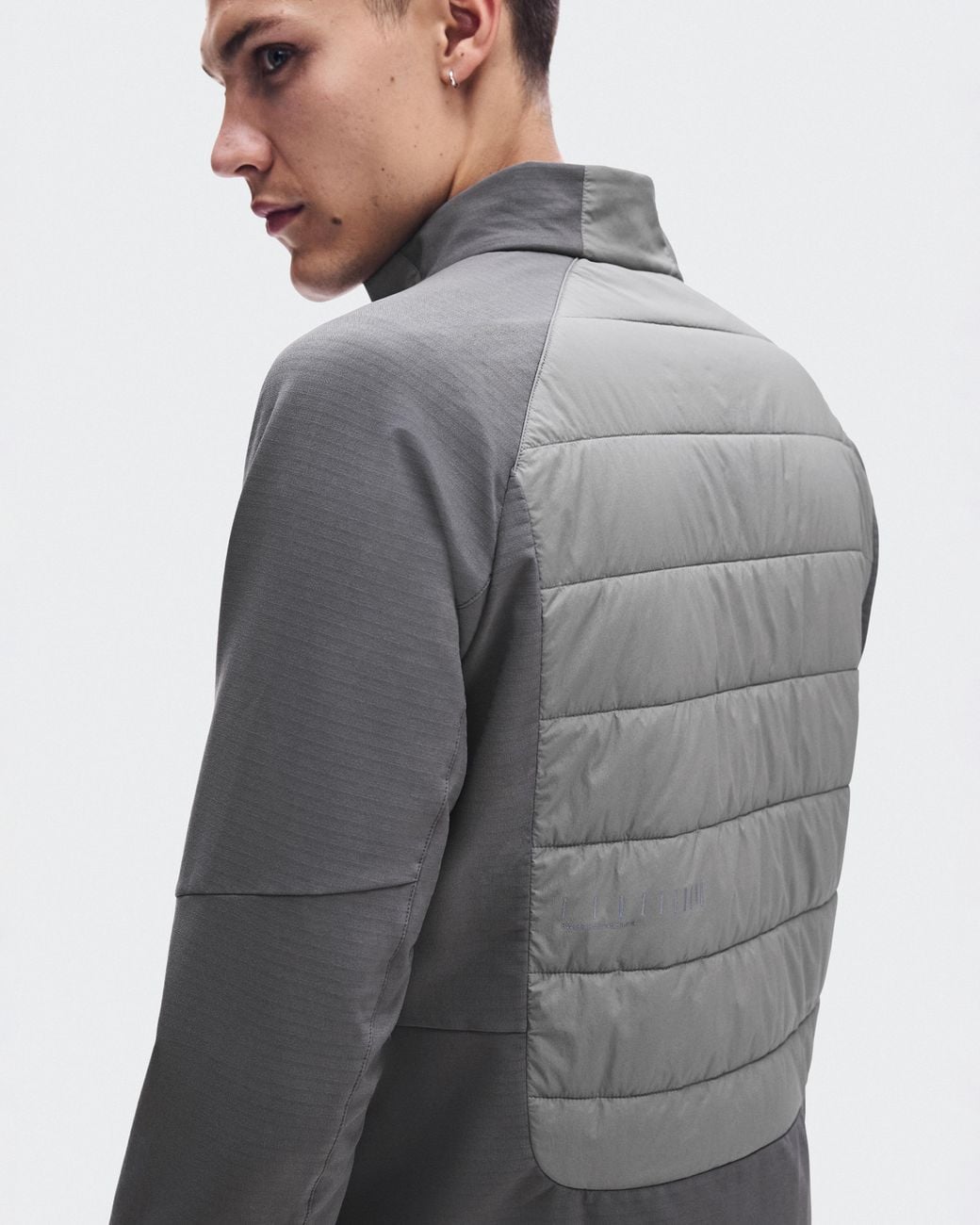On Shoes Gray Weather Hybrid Jacket for men