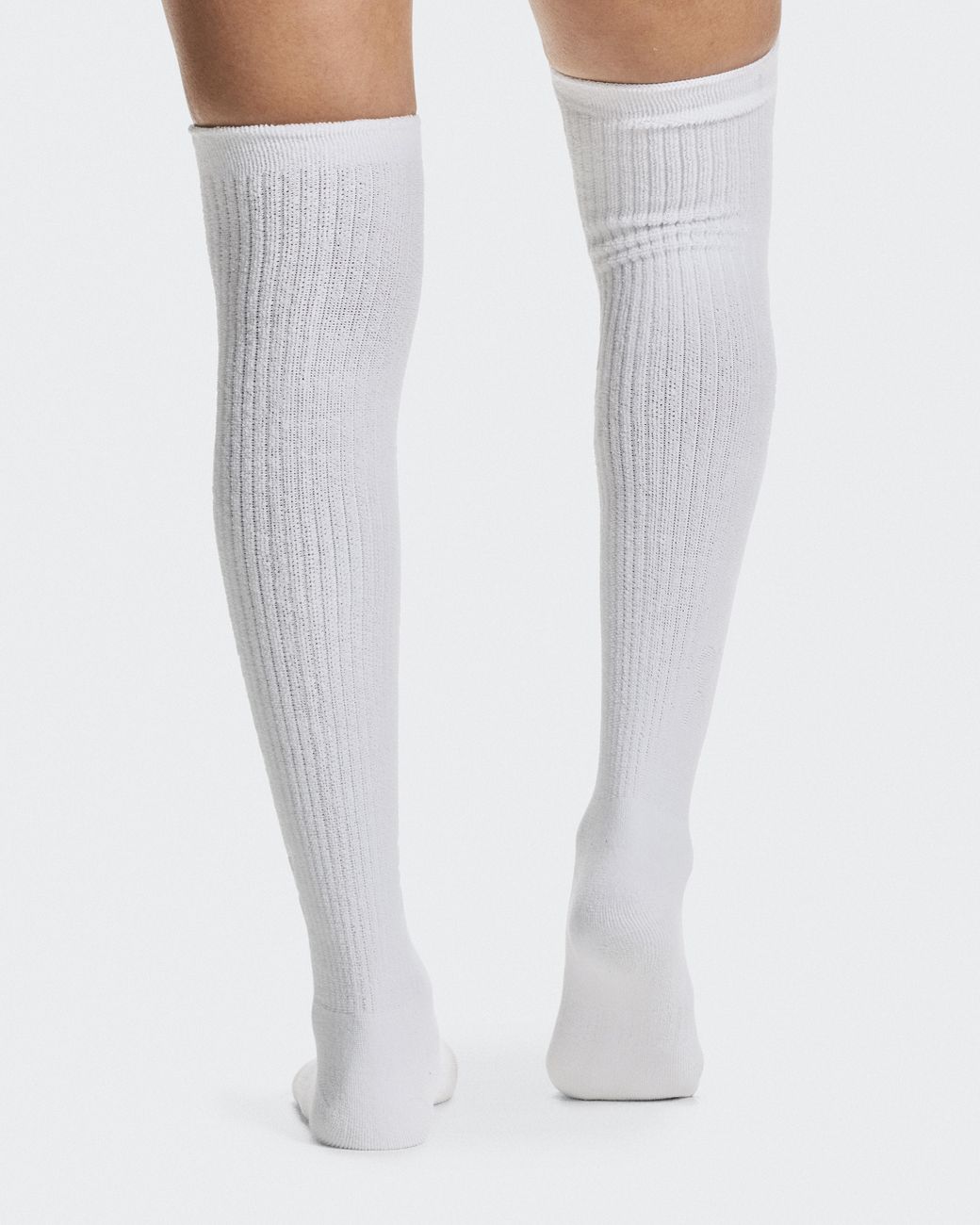 On Shoes White Terry Sock Knee High