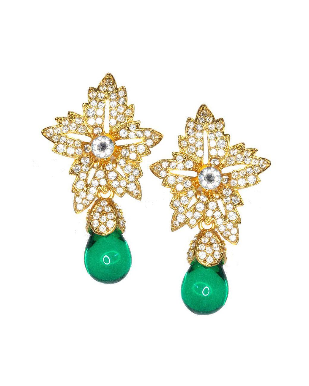 WildKlass Bridal Earrings in Garnet Red