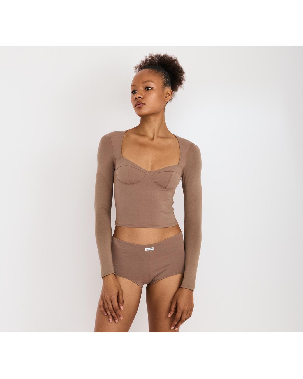 Organic Basics Brown Core Icon Bustier Top