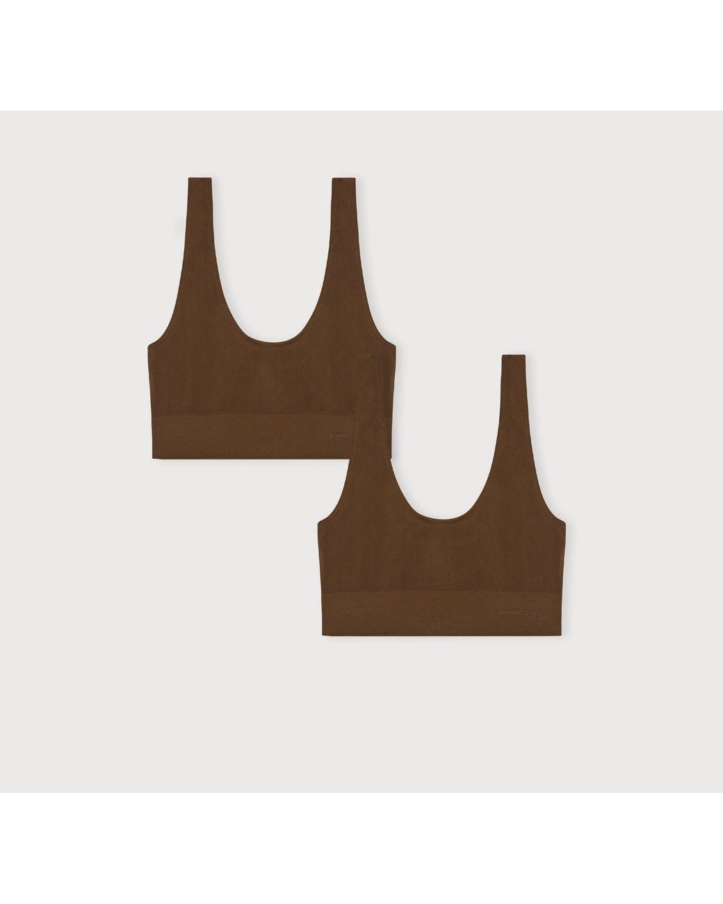 Organic Basics Brown Smooth Bralette 2-Pack