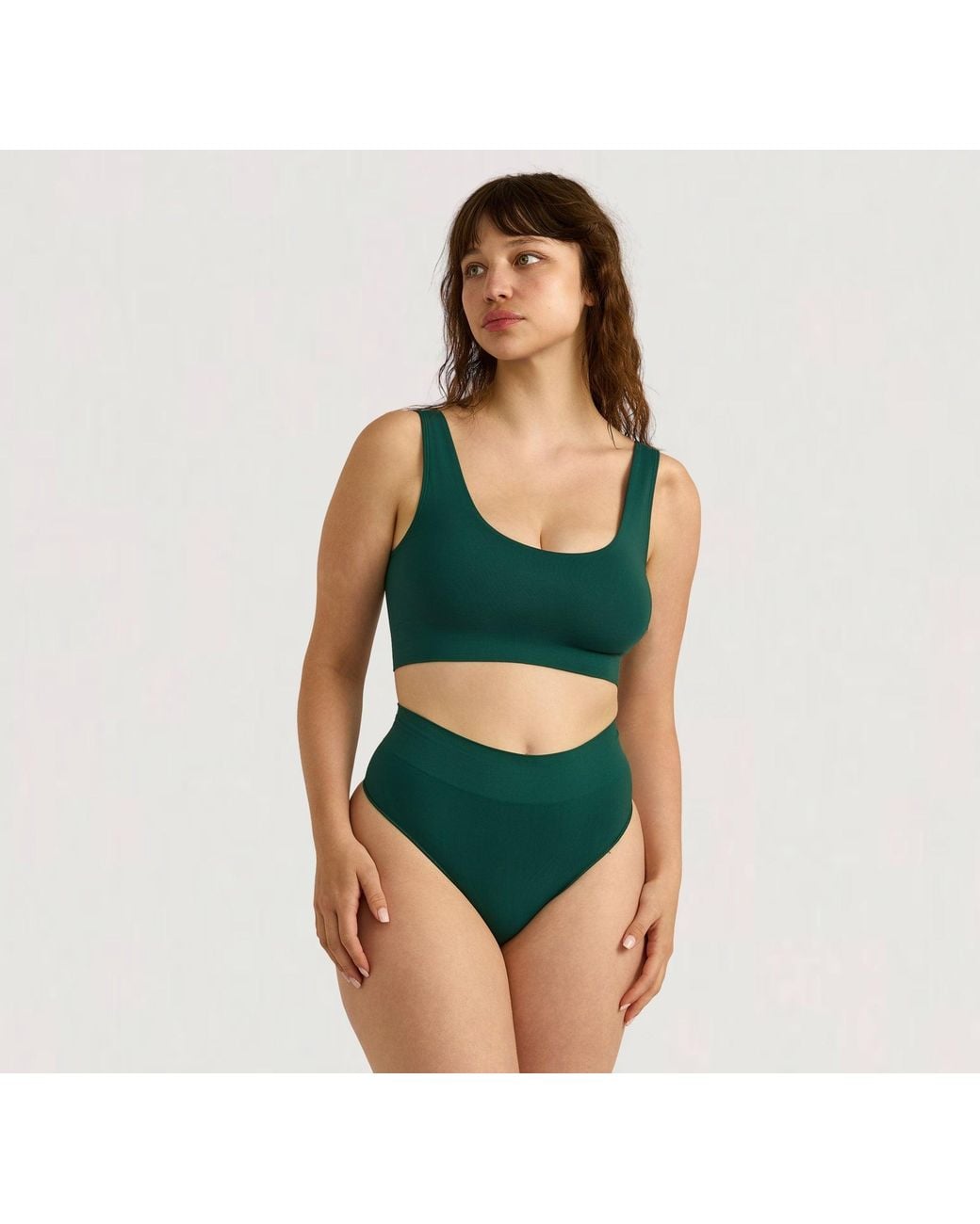 Organic Basics Green Smooth Thong