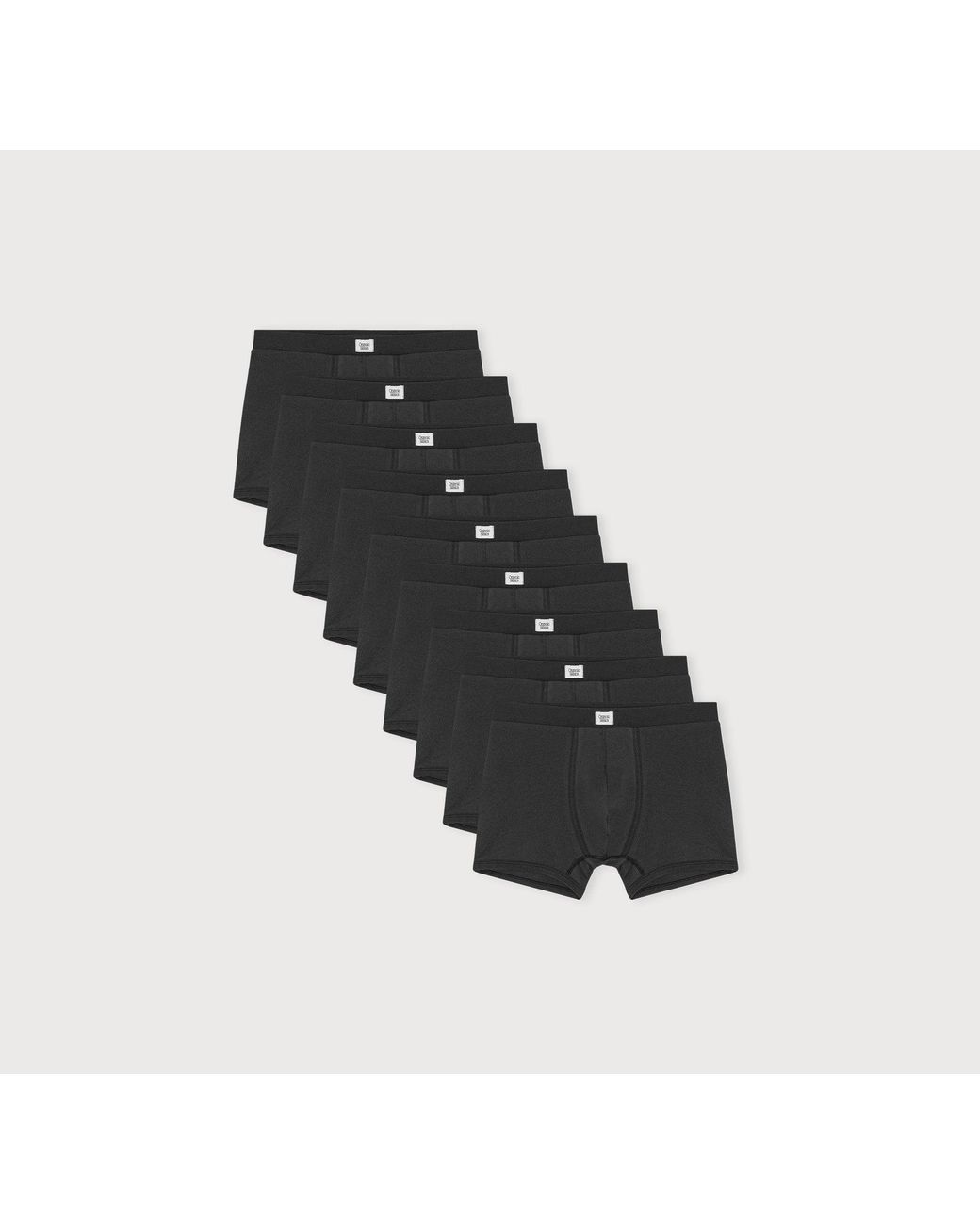 Organic Basics Black Core Icon Rib Trunks 9-Pack for men