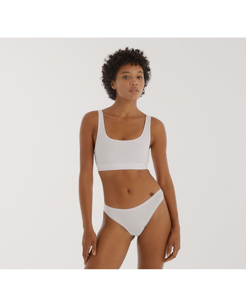 Organic Basics Brown Core Rib Thong