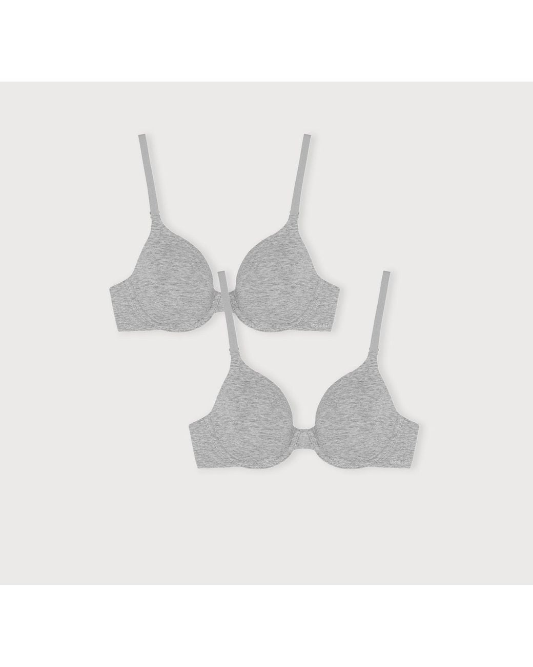 Organic Basics Gray Core Full Coverage Bra 2-Pack