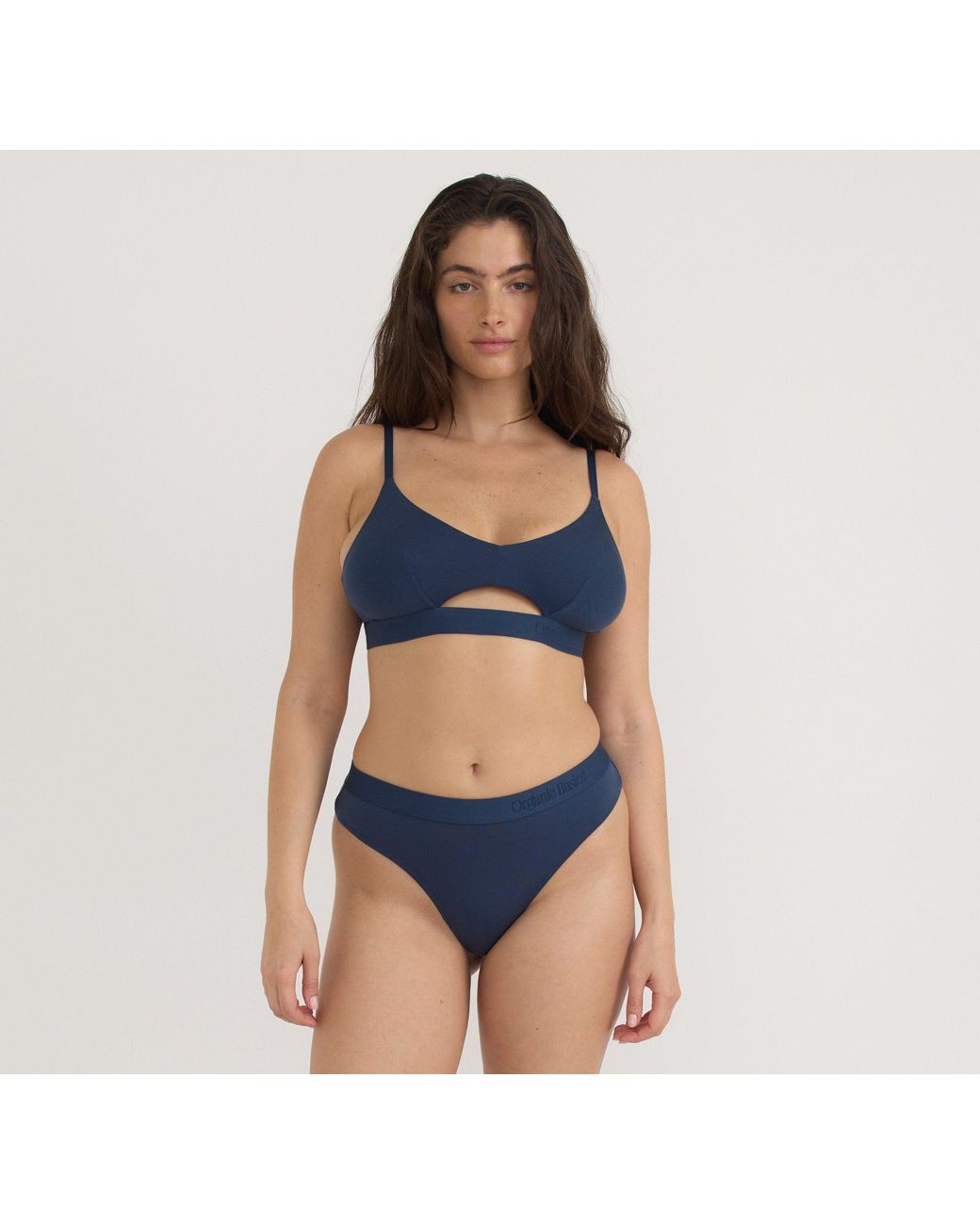 Organic Basics Blue Soft Touch Thong