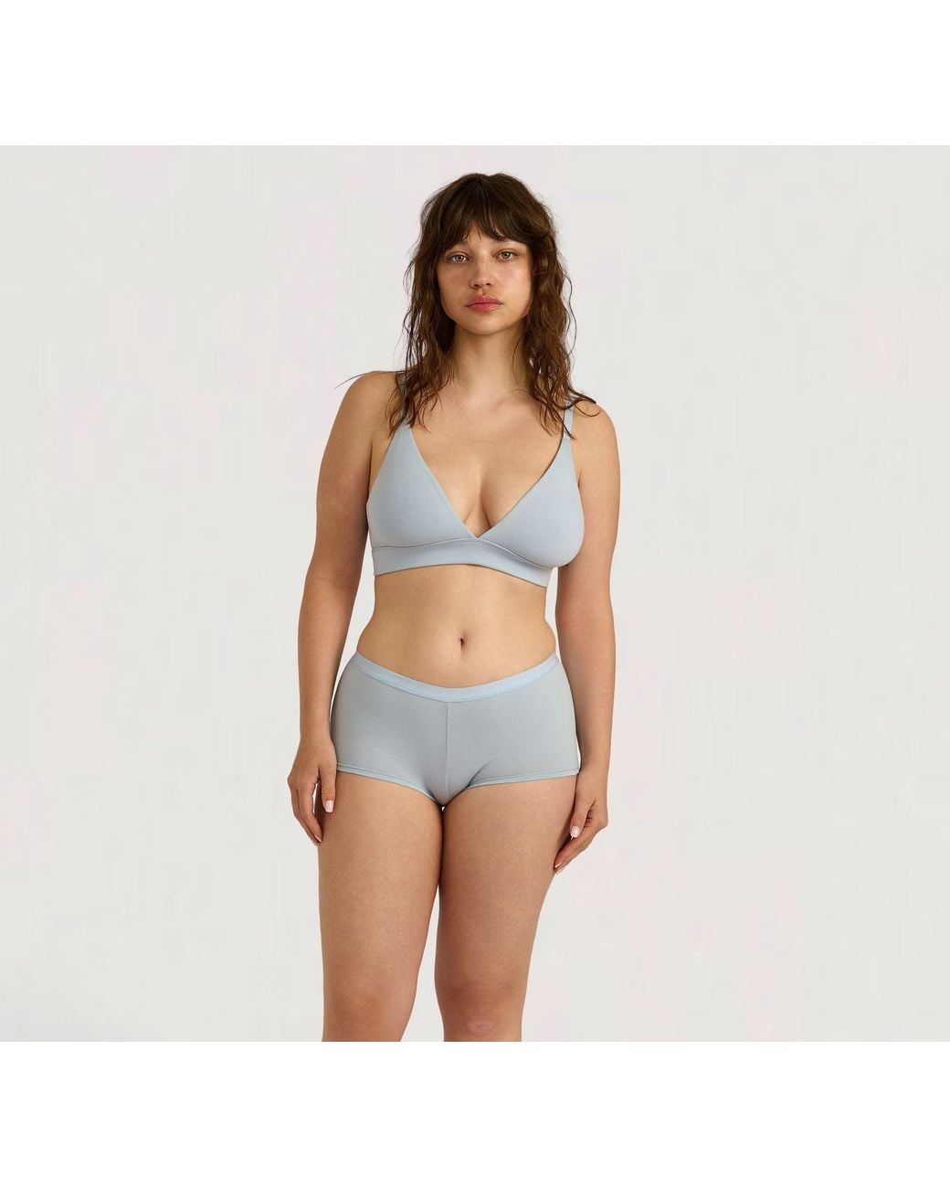 Organic Basics Blue Core Triangle Bralette