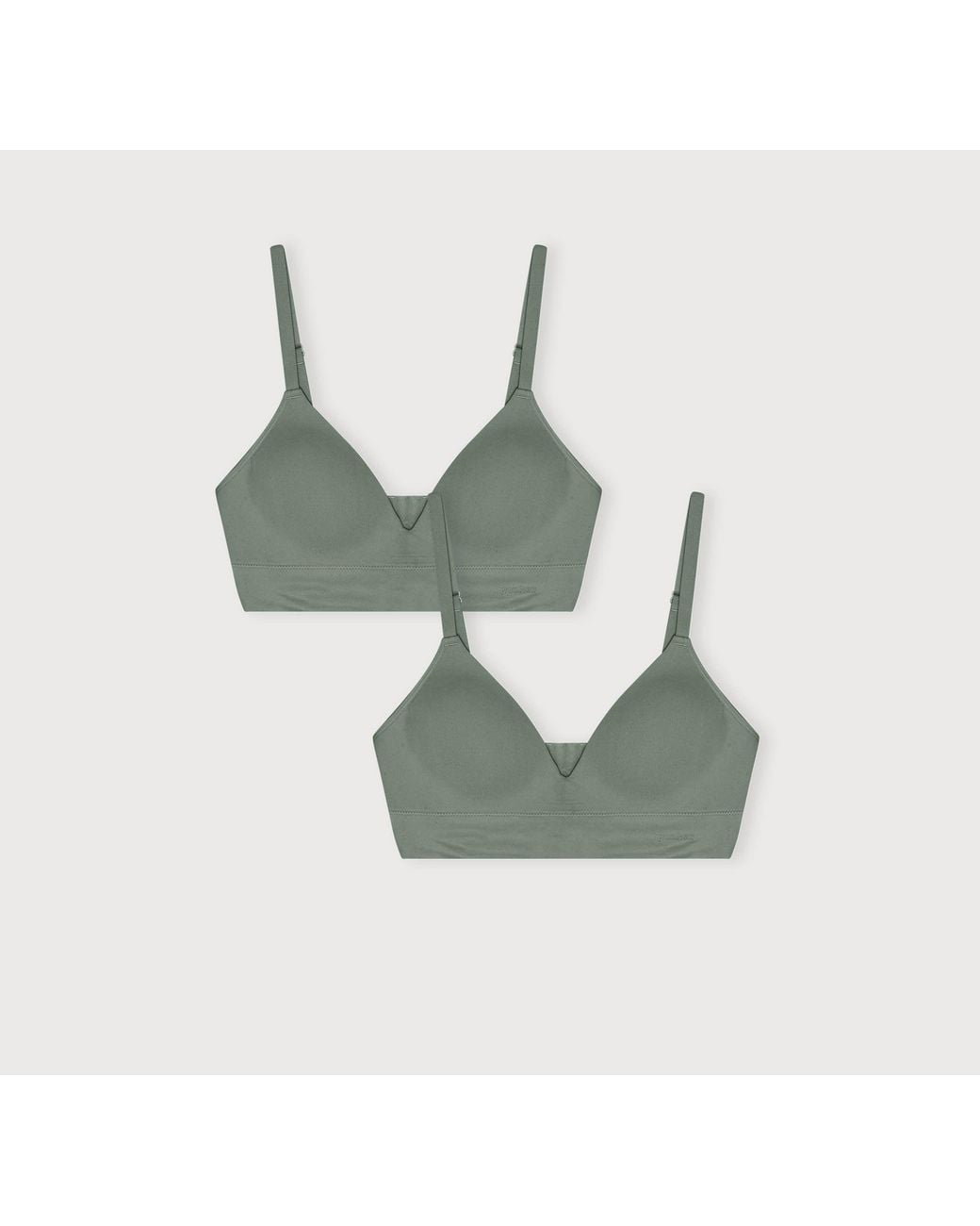 Organic Basics Green Smooth Padded Bra 2-Pack