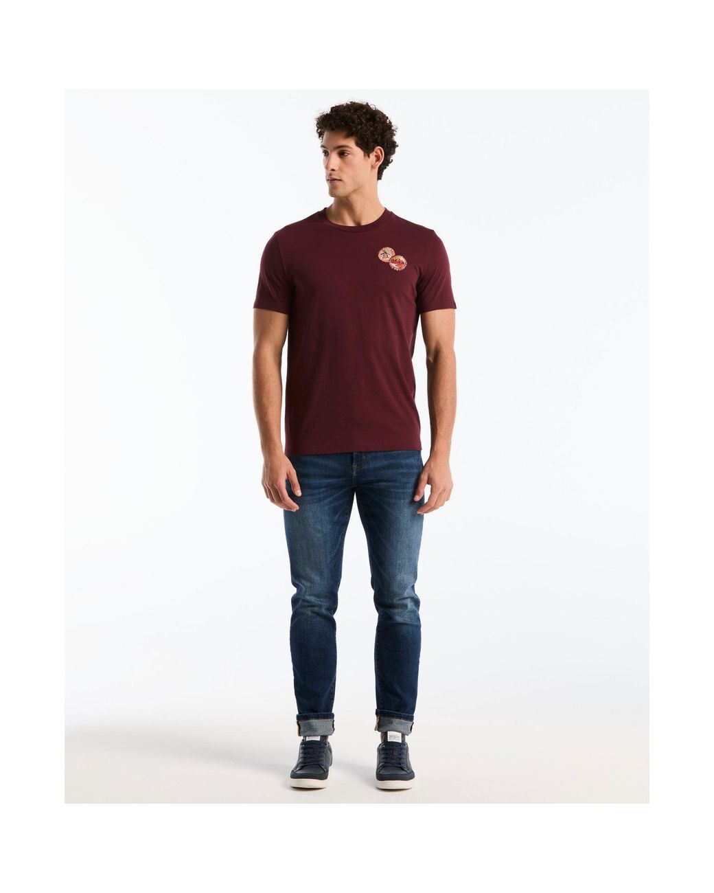 Original Penguin Red Bottle Cap Graphic T-shirt In Port Royale for men