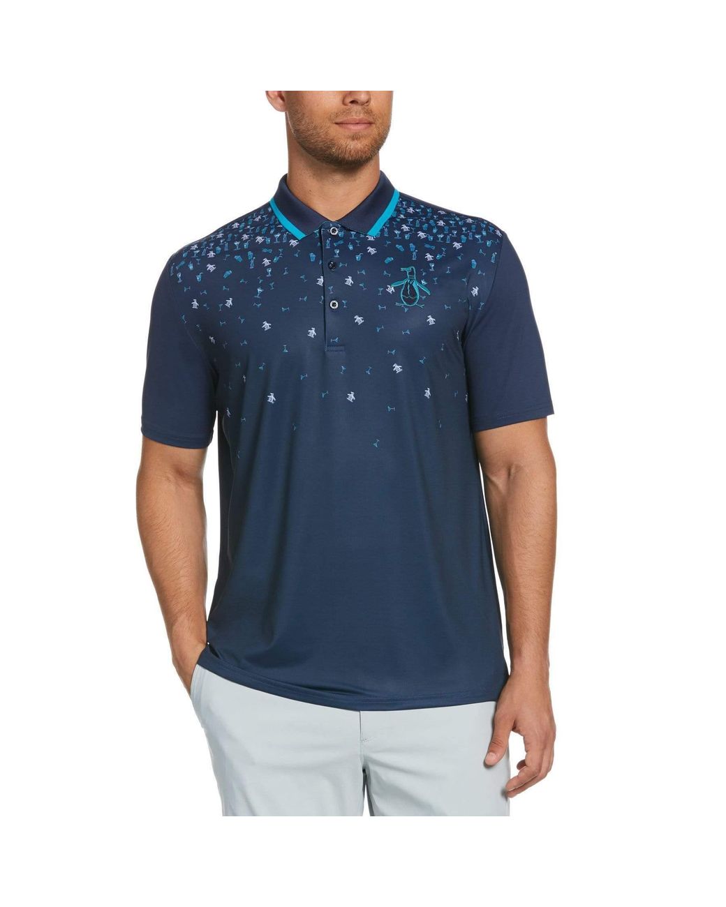Original Penguin Synthetic Happy Hour Golf Polo - Cameron Smith Edition in Black Iris (Blue) for 