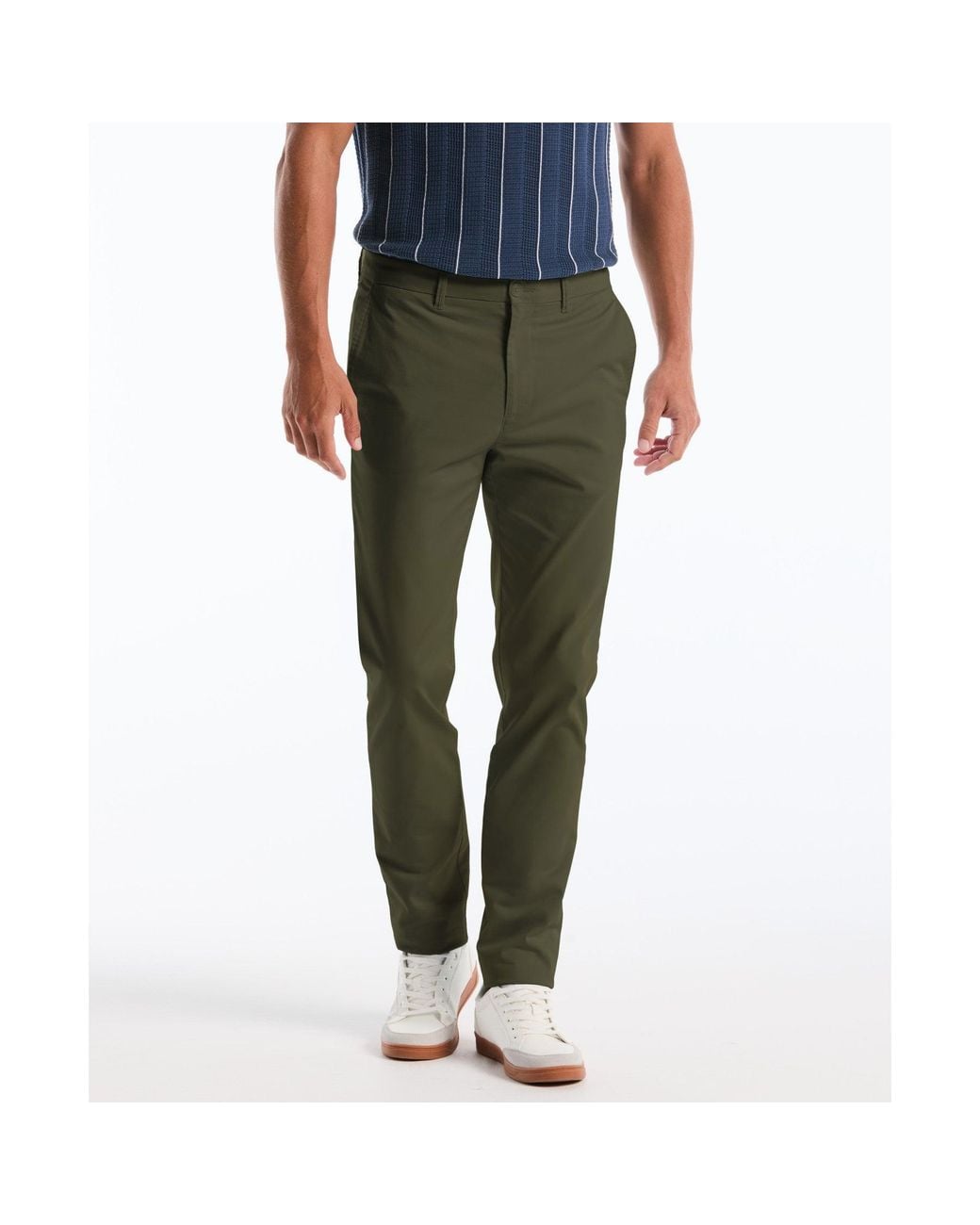 Original Penguin Blue Slim Fit Chinos In Dusty Olive for men