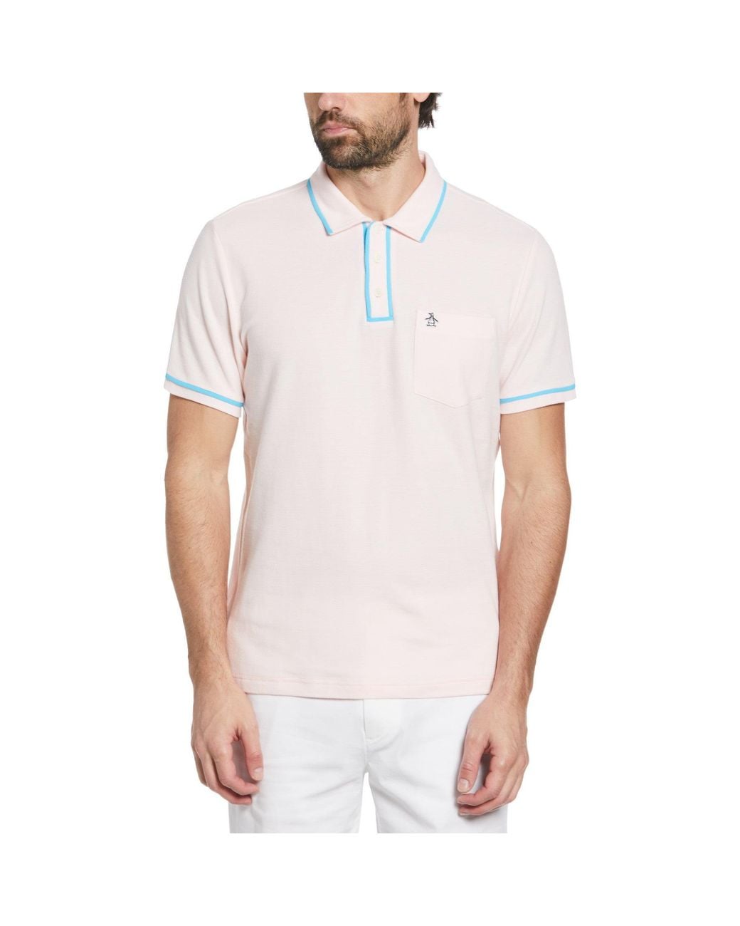 Original Penguin White Organic Cotton Pique Earltm Polo for men