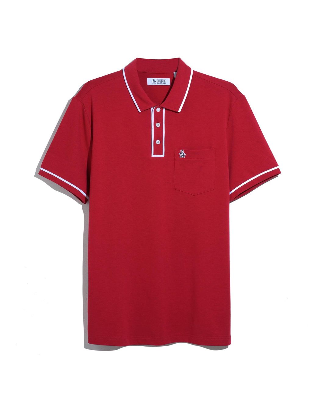 Original Penguin Earl Pique Polo Shirt In Red for men