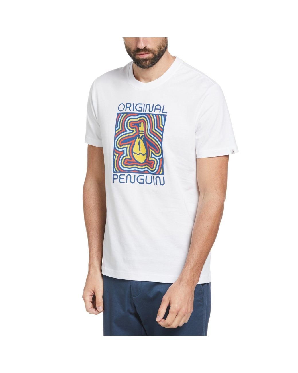 Original Penguin Slim Fit Organic Cotton T-shirt In Bright White for men