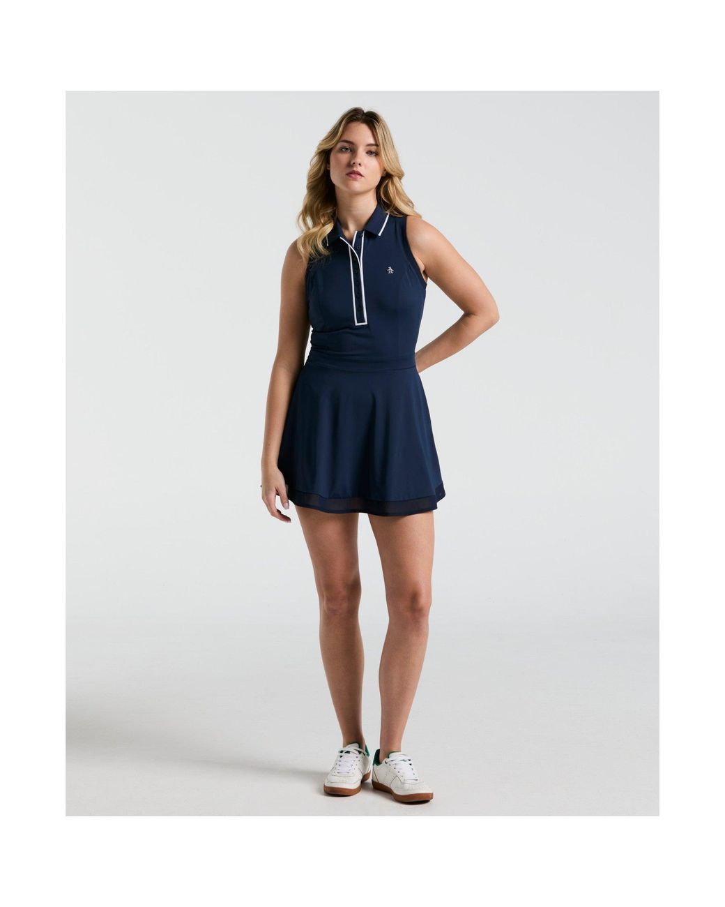 Original Penguin Blue Women's Veronica Sleeveless Dress In Black Iris for men