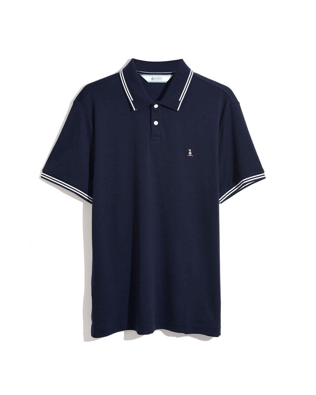 Original Penguin Blue Icons Tipped Polo Shirt In Dark Sapphire for men
